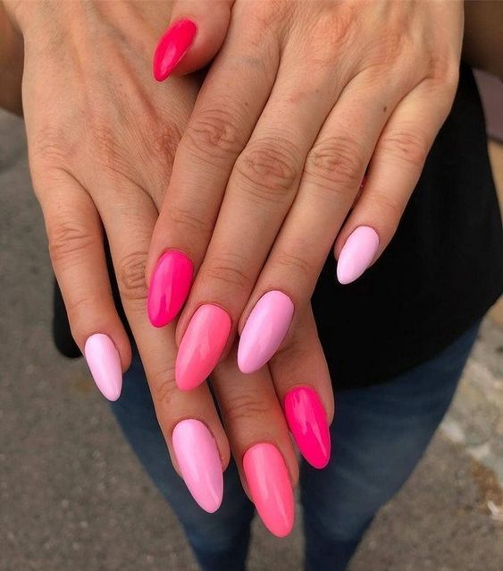 Nails manicure pink & white, Nails Studio