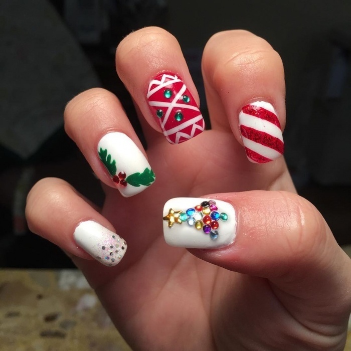 Christmas nails, NailsStudio Dedham MA